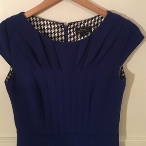 Tahari Blue Cap Sleeve Dress